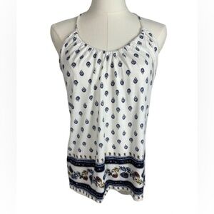 ⭐️ 3/$15 Old Navy White and Navy Patterned Camisole Size S